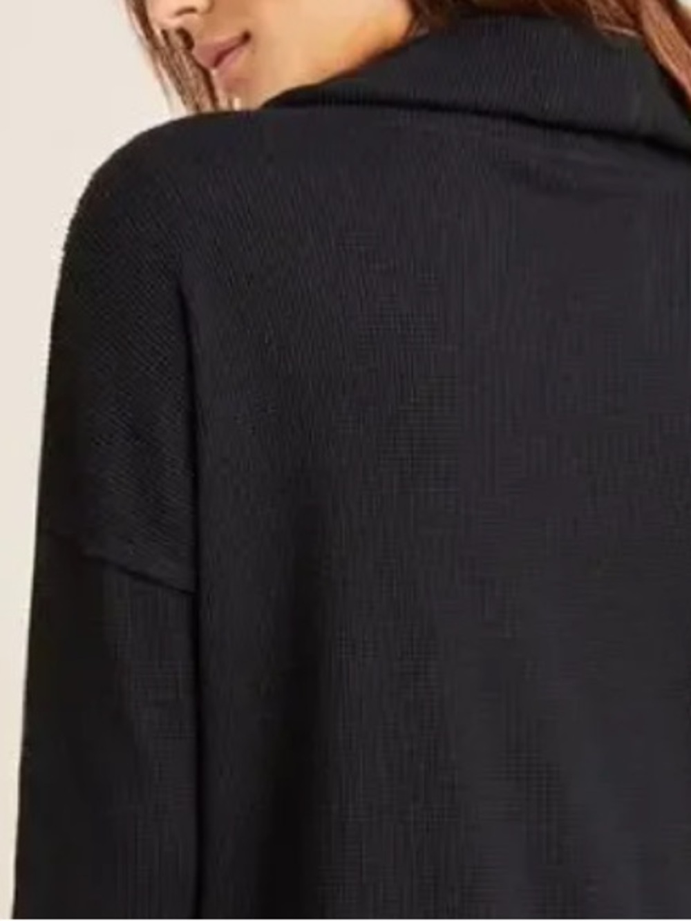 Maeve By Anthropologie Ainsley Black Turtleneck Tunic Round Hem Sweater View 2